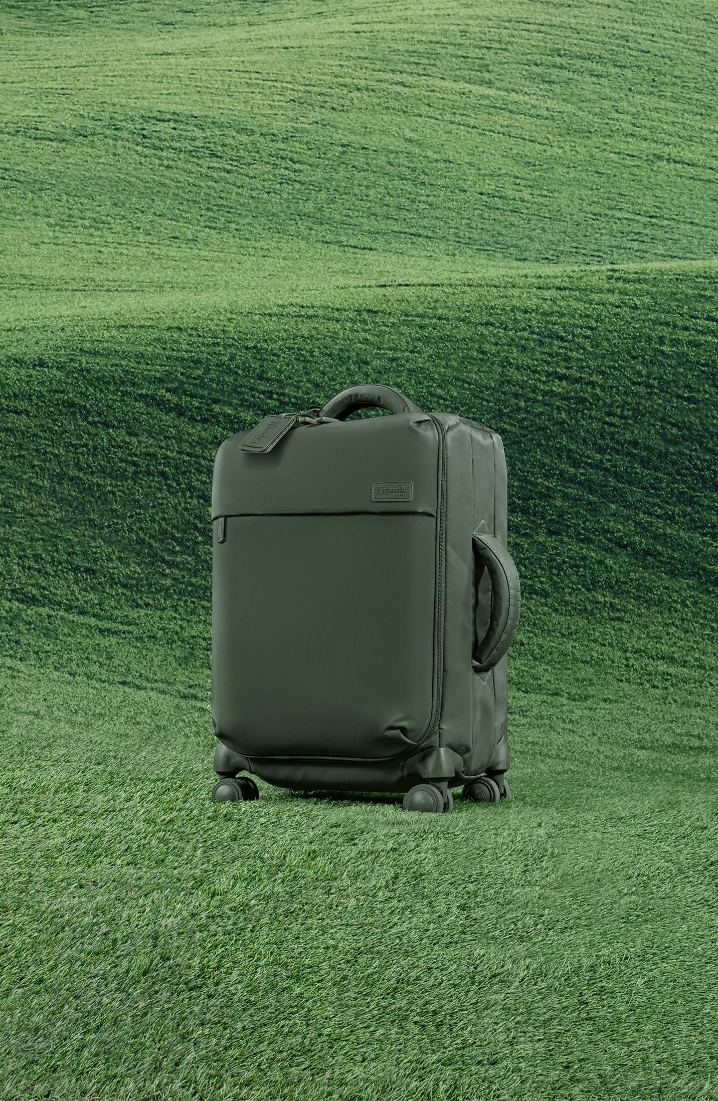 Plume Cabin spinner in Khaki green is shown. Click here to shop now.