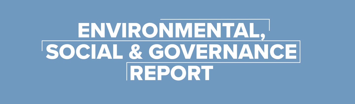 Environmental, Social & Governance Report can be found below.