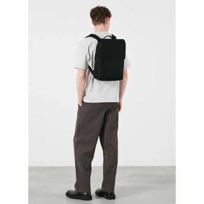 Lost In Berlin Square Backpack in the color Black.