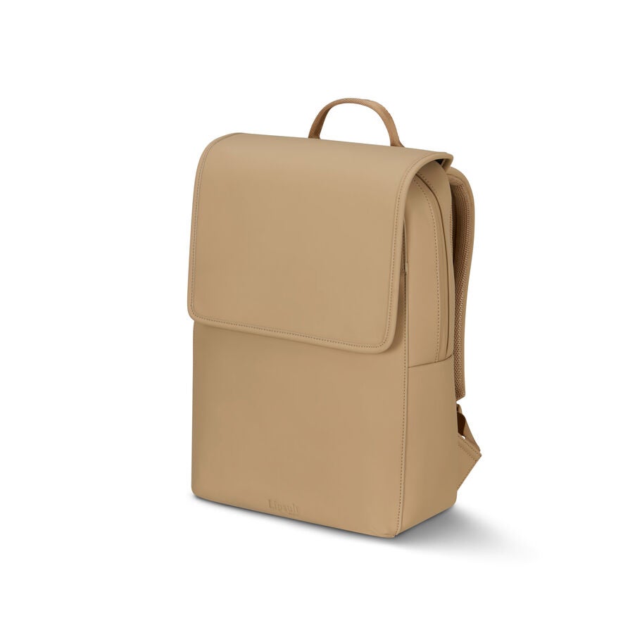 Lost In Berlin Square Backpack in the color Sandstone. image number 3