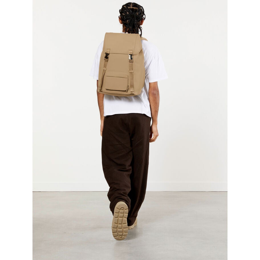 Lost In Berlin Exile Backpack in the color Sandstone. image number 1