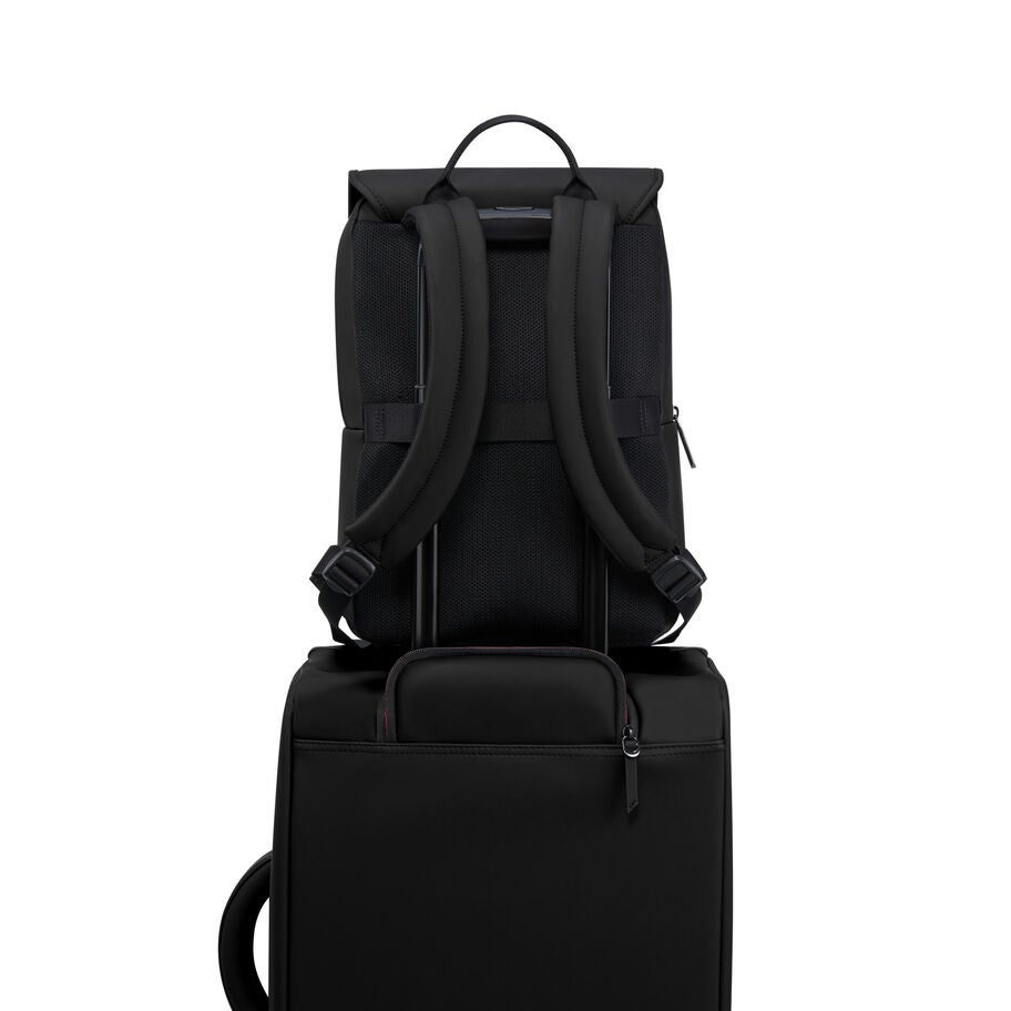 Lost In Berlin Square Backpack in the color Black. image number 6