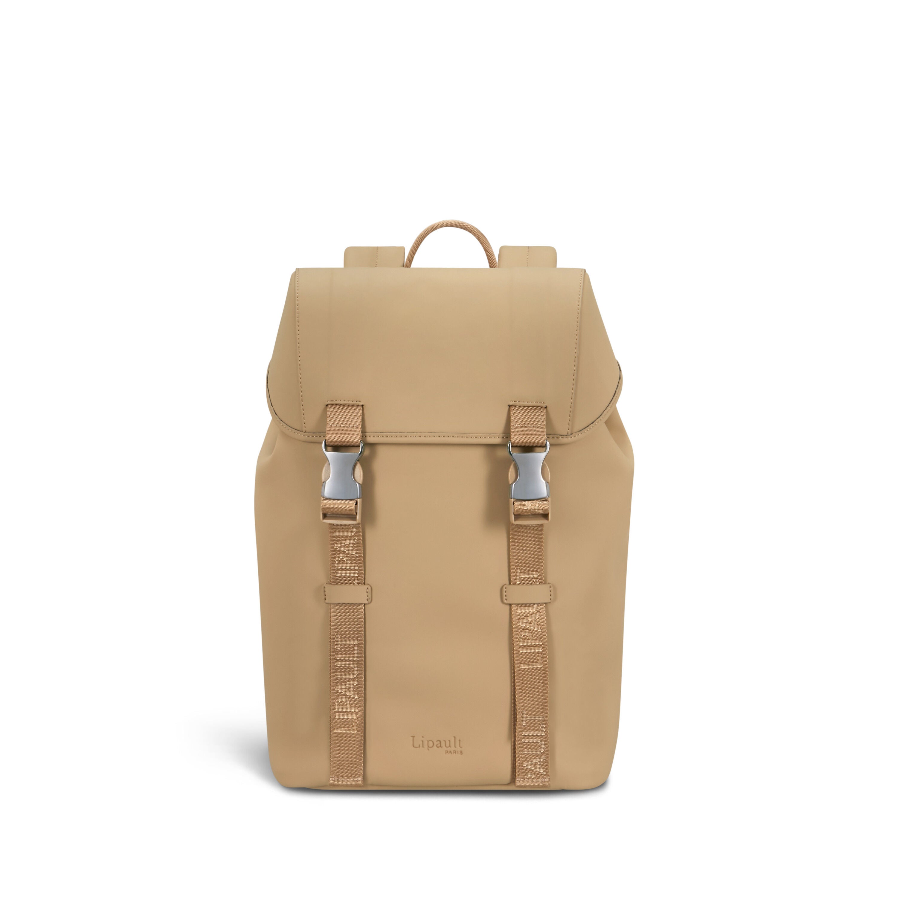 Brown Leather Backpack By lipault. Leather Lost in Berlin Mini Cargo Backpack | Compact & Trendy | Lipault main image 3