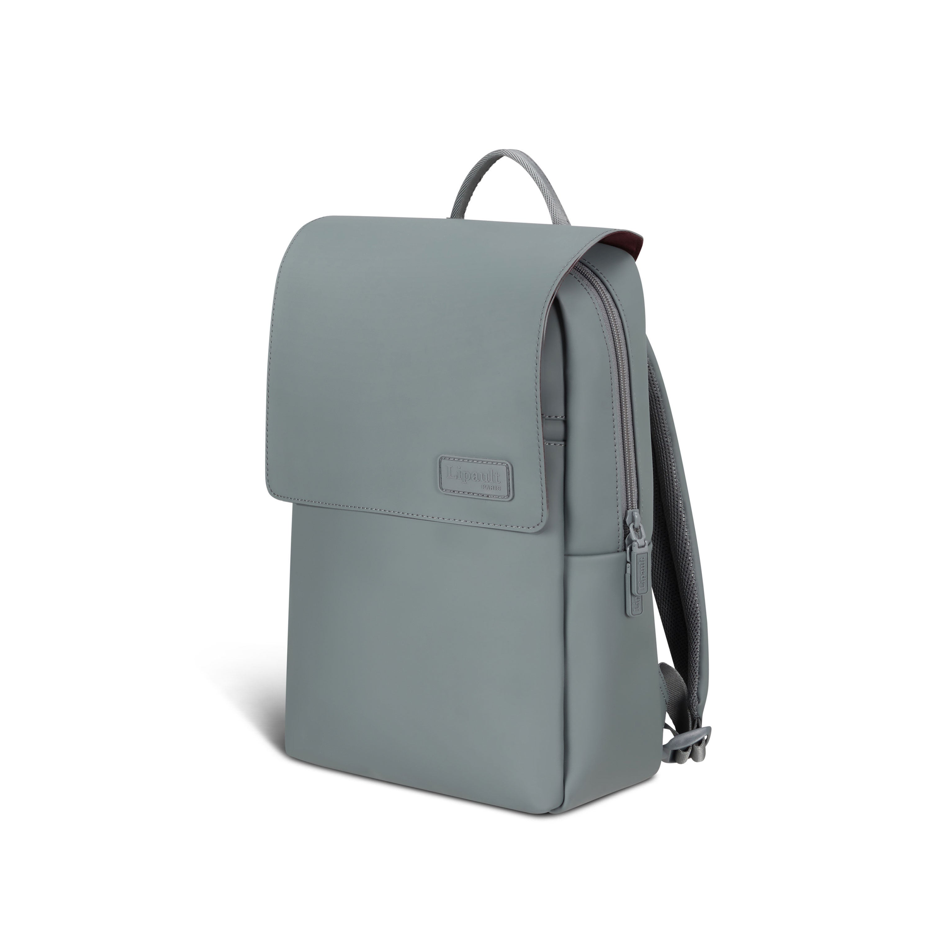 Lost In Berlin Square Backpack in the color Cement Storm. image number 2