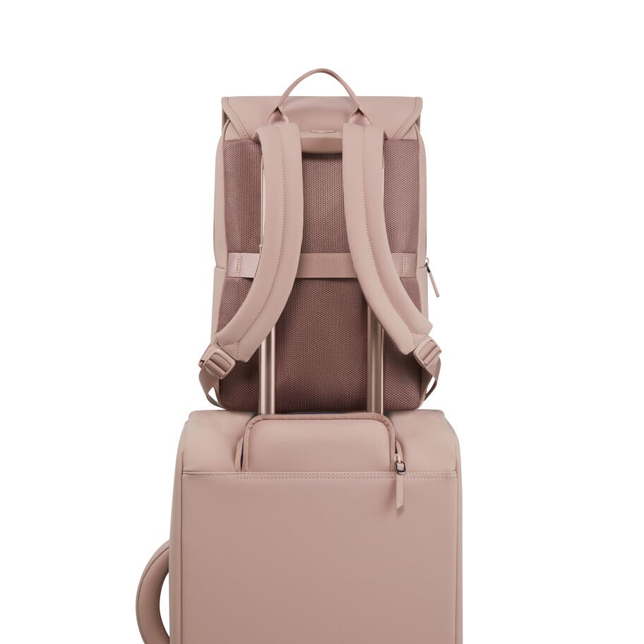 Lost In Berlin Square Backpack in the color Rose Quartz. image number 6