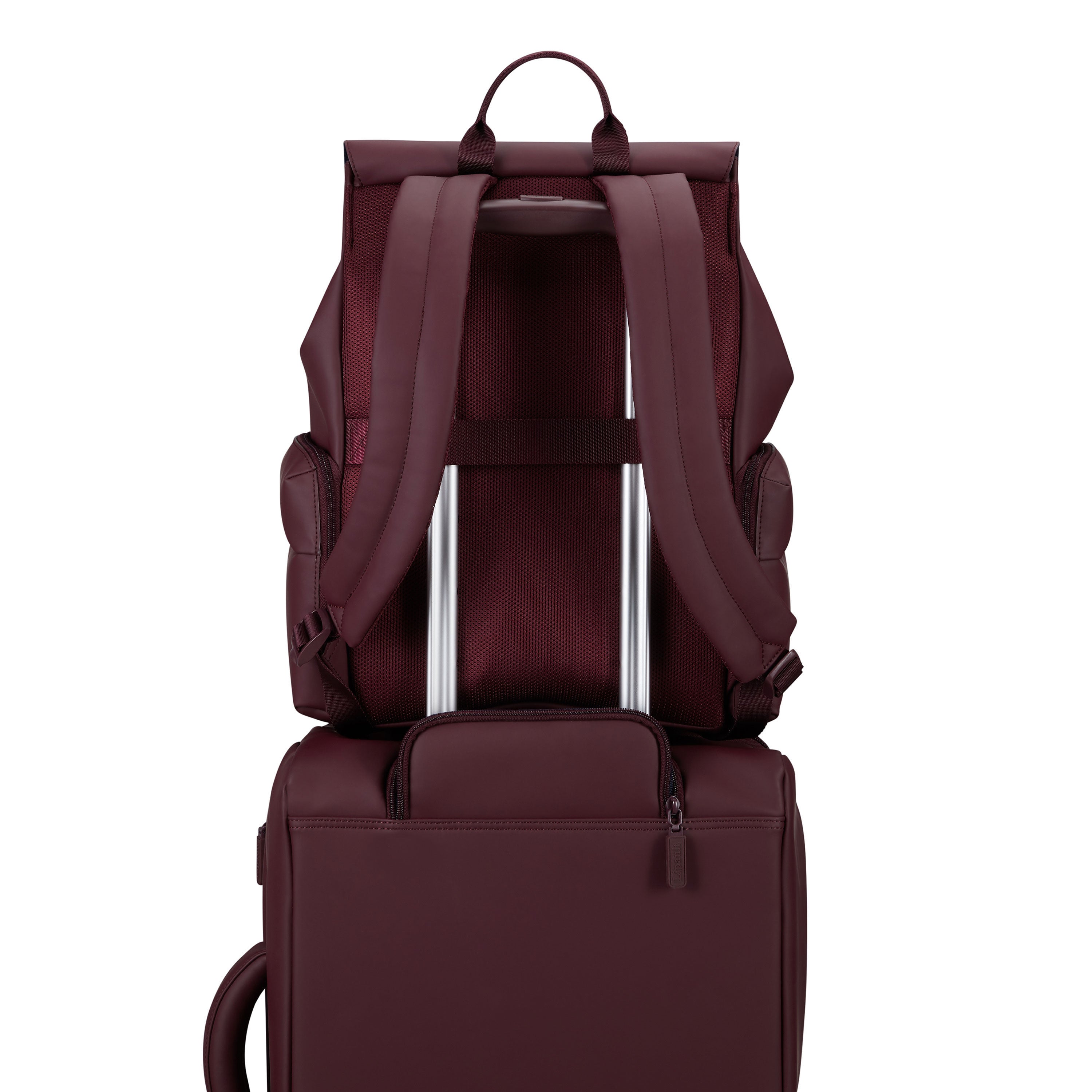 Lost In Berlin Cargo Backpack in the color Bordeaux. image number 5