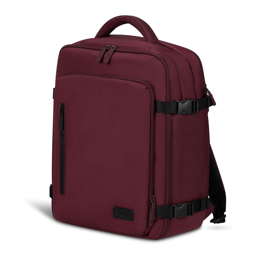 City Plume Travel Backpack in the color Bordeaux. image number 4