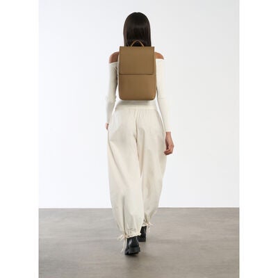 Lost In Berlin Square Backpack in the color NEW | Golden Mud.