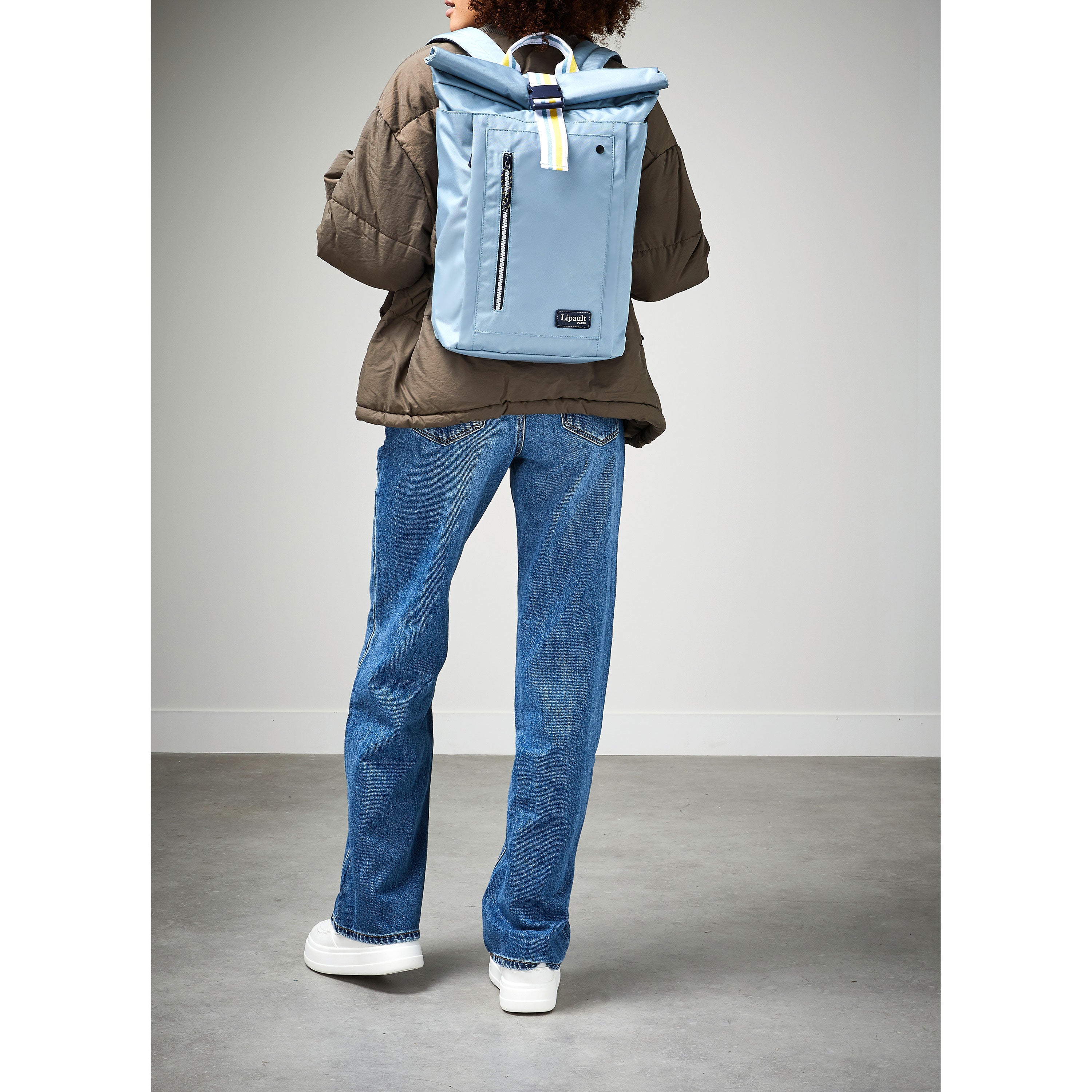 City Plume California Rolltop Backpack in the color Open Sky. image number 8