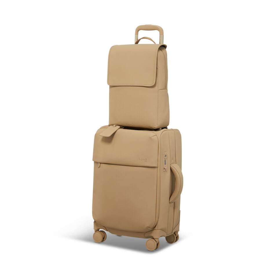 Lost In Berlin Square Backpack in the color Sandstone. image number 7