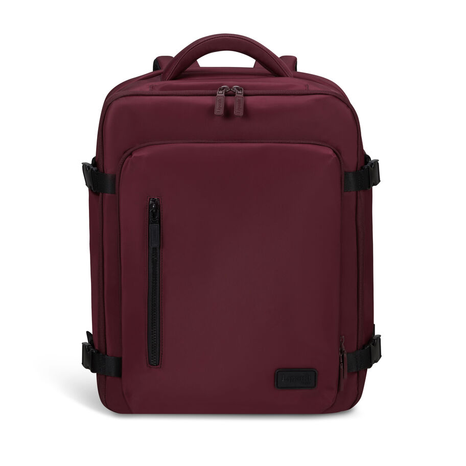 City Plume Travel Backpack in the color Bordeaux. image number 1