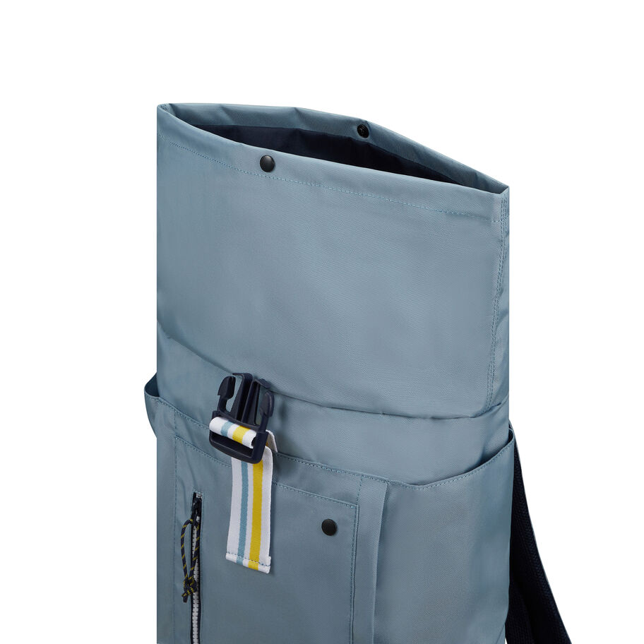 City Plume California Rolltop Backpack in the color Open Sky. image number 5