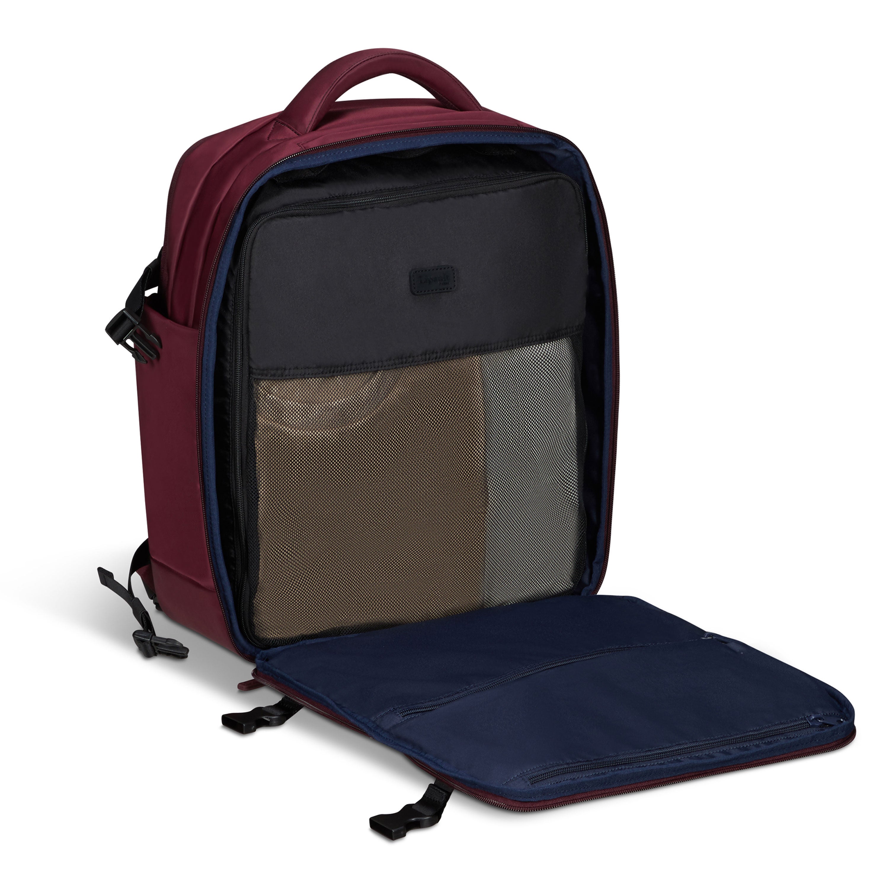 City Plume Travel Backpack in the color Bordeaux. image number 1