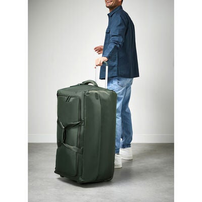 Foldable Plume Wheeled Duffel in the color Khaki.