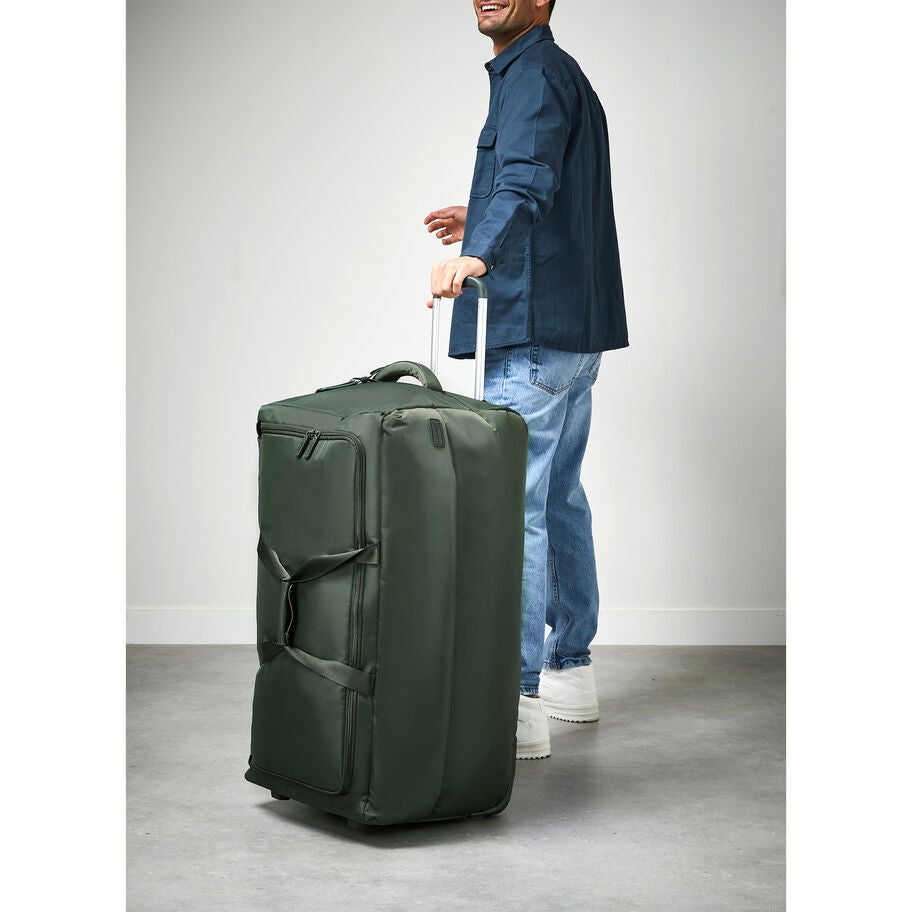 Foldable Plume Wheeled Duffel in the color Khaki. image number 1