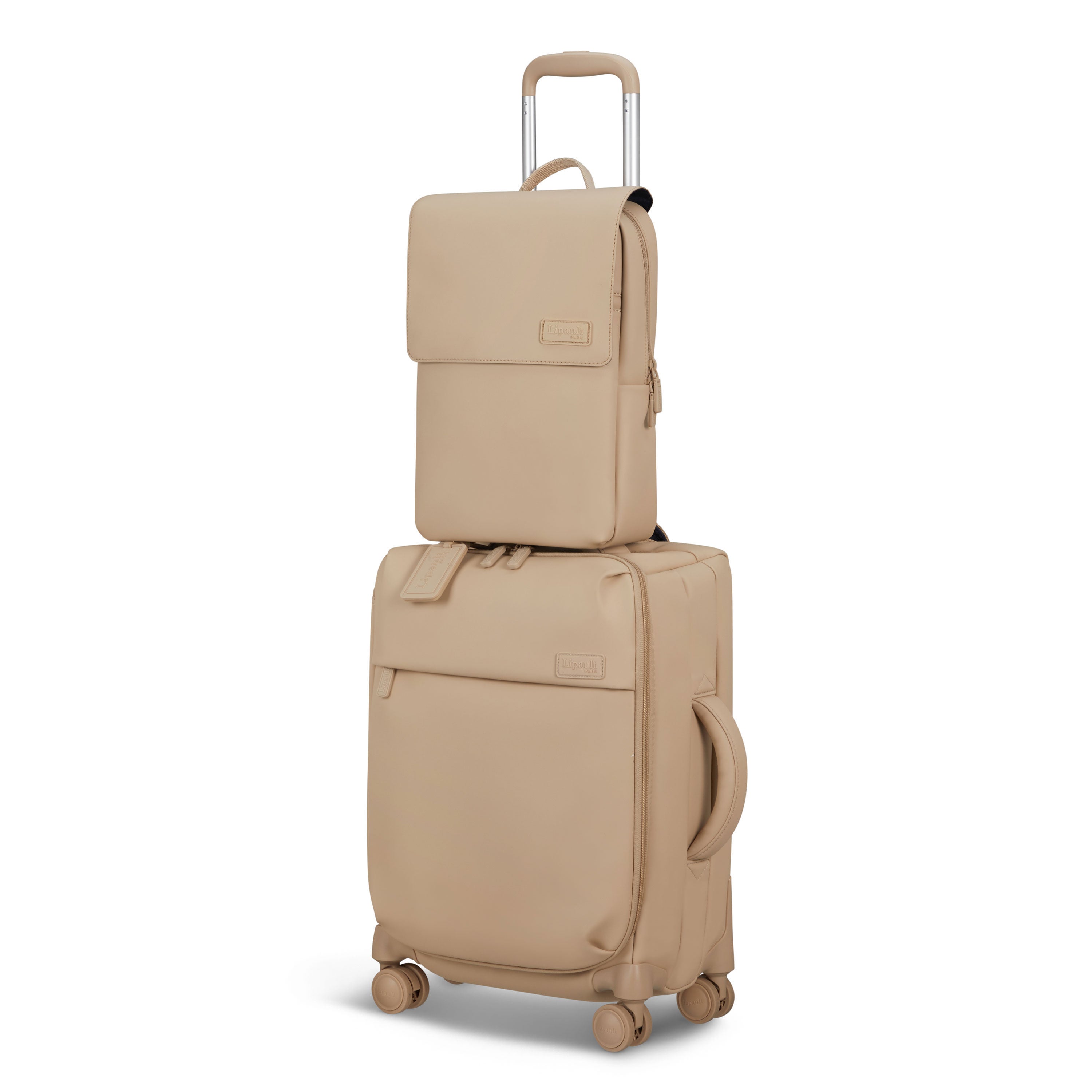 Lost In Berlin Square Backpack in the color Iced Latte. image number 6