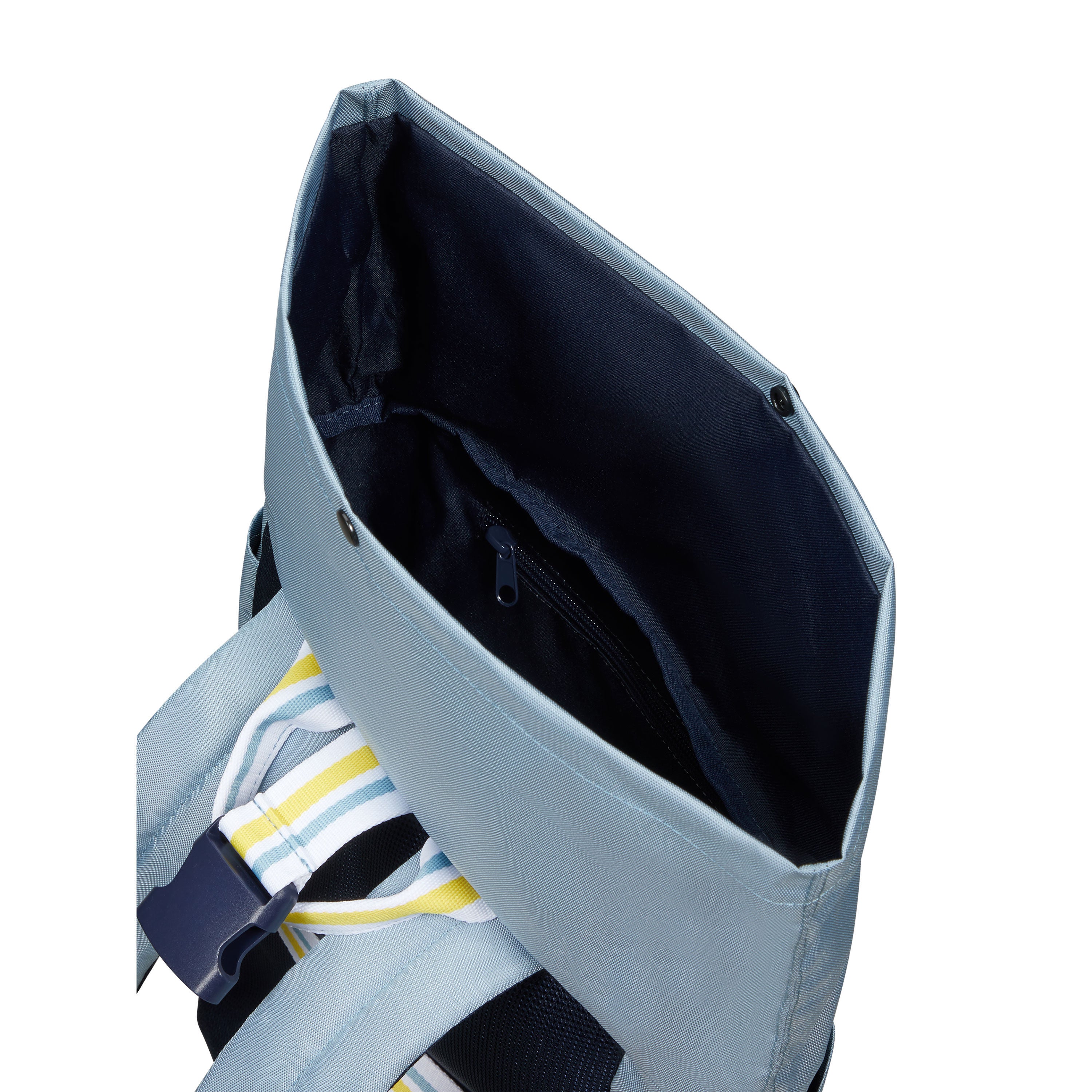 City Plume California Rolltop Backpack in the color Open Sky.