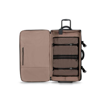 Lost In Berlin Large Exile Wheeled Duffel in the color Black.