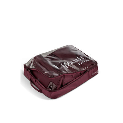 Lipault Foldable Plume Cabin Upright, Bordeaux, Packed in Storage Cover