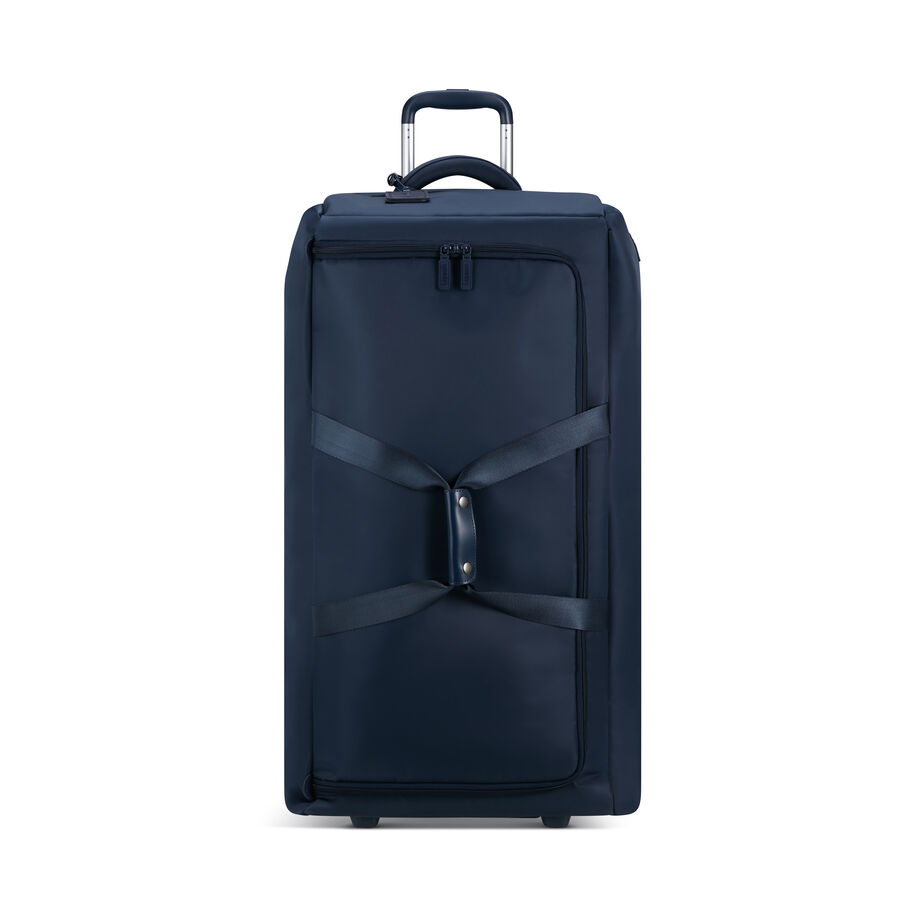 Foldable Plume Wheeled Duffle in the color Navy. image number 0