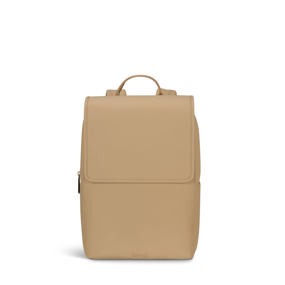 Lost In Berlin Square Backpack in the color Sandstone. image number 0