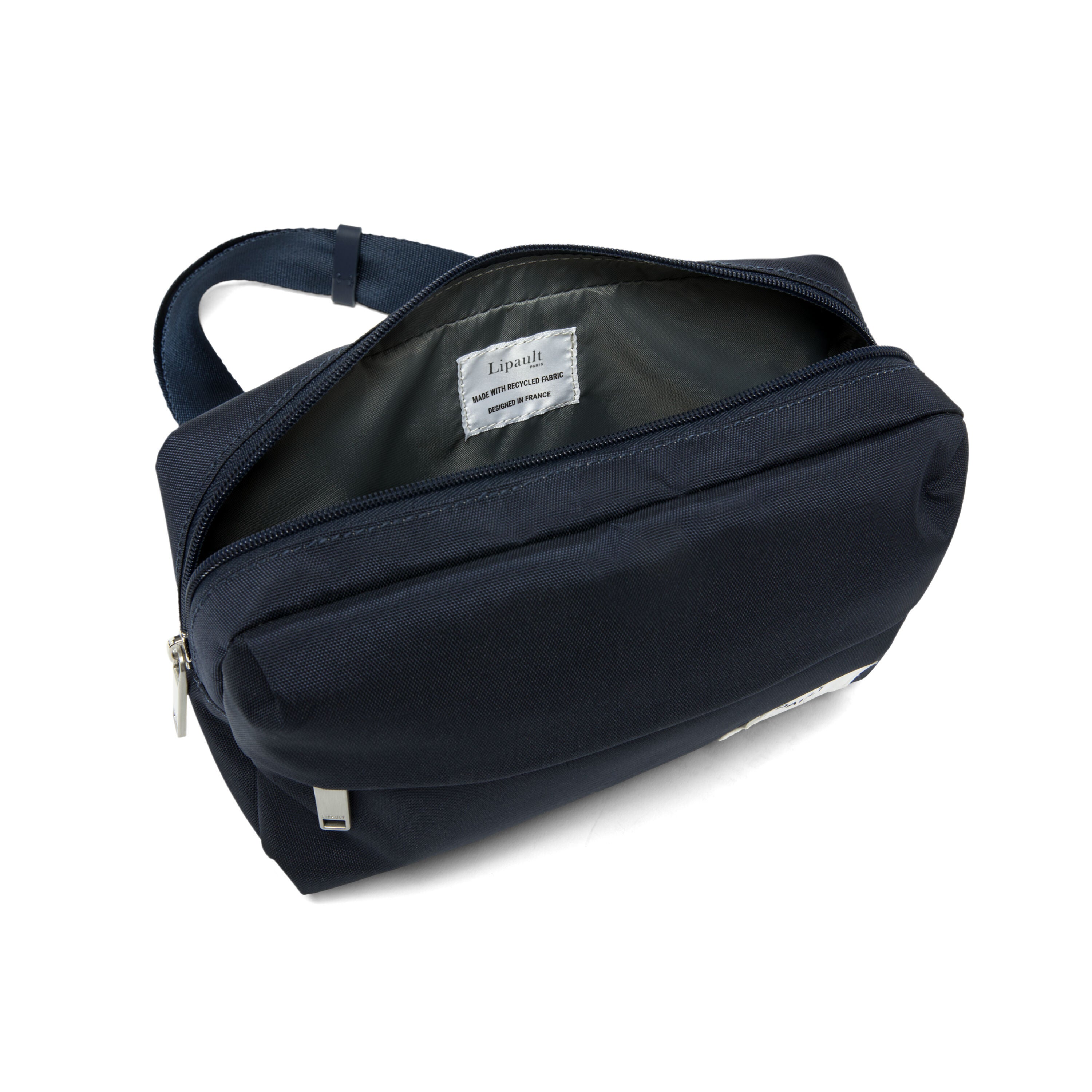 Lipault 4TMRW Crossbody Bag, Carbon Blue, Interior Image