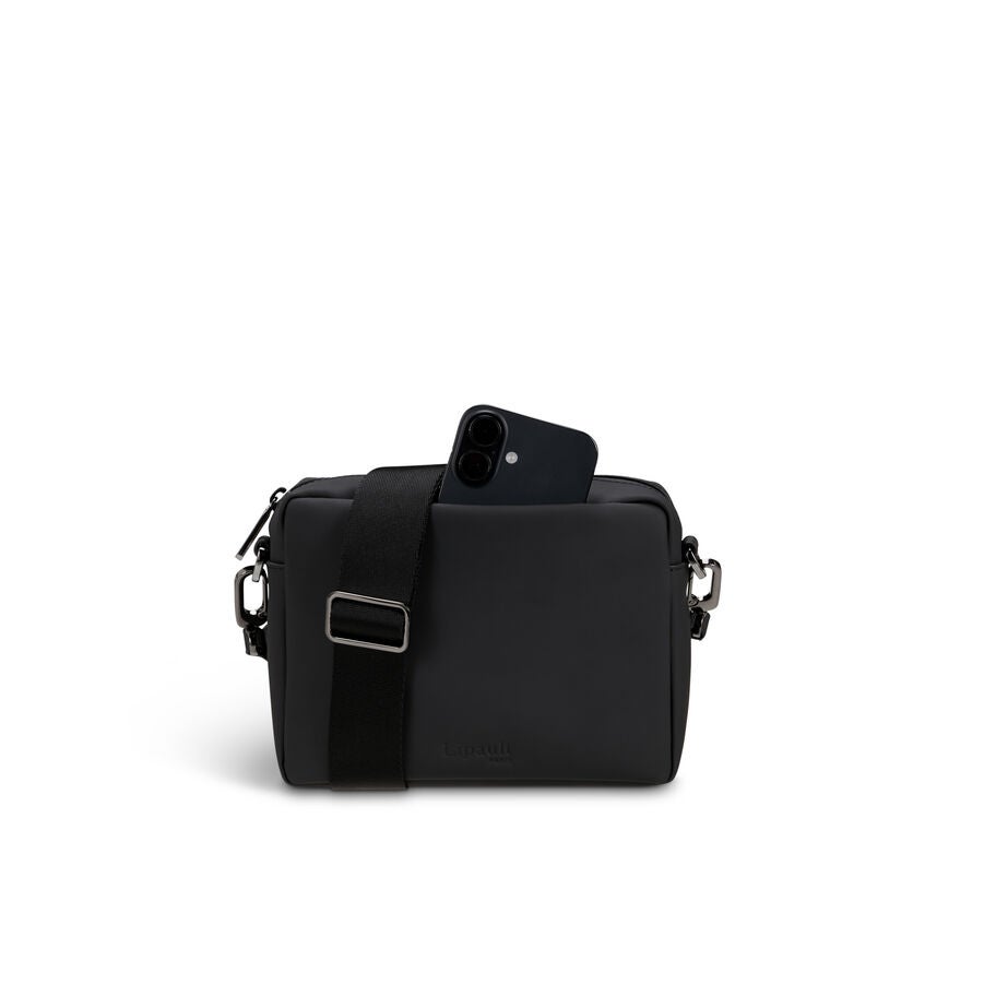 Lost In Berlin Big Crossbody Bag in the color Black. image number 4