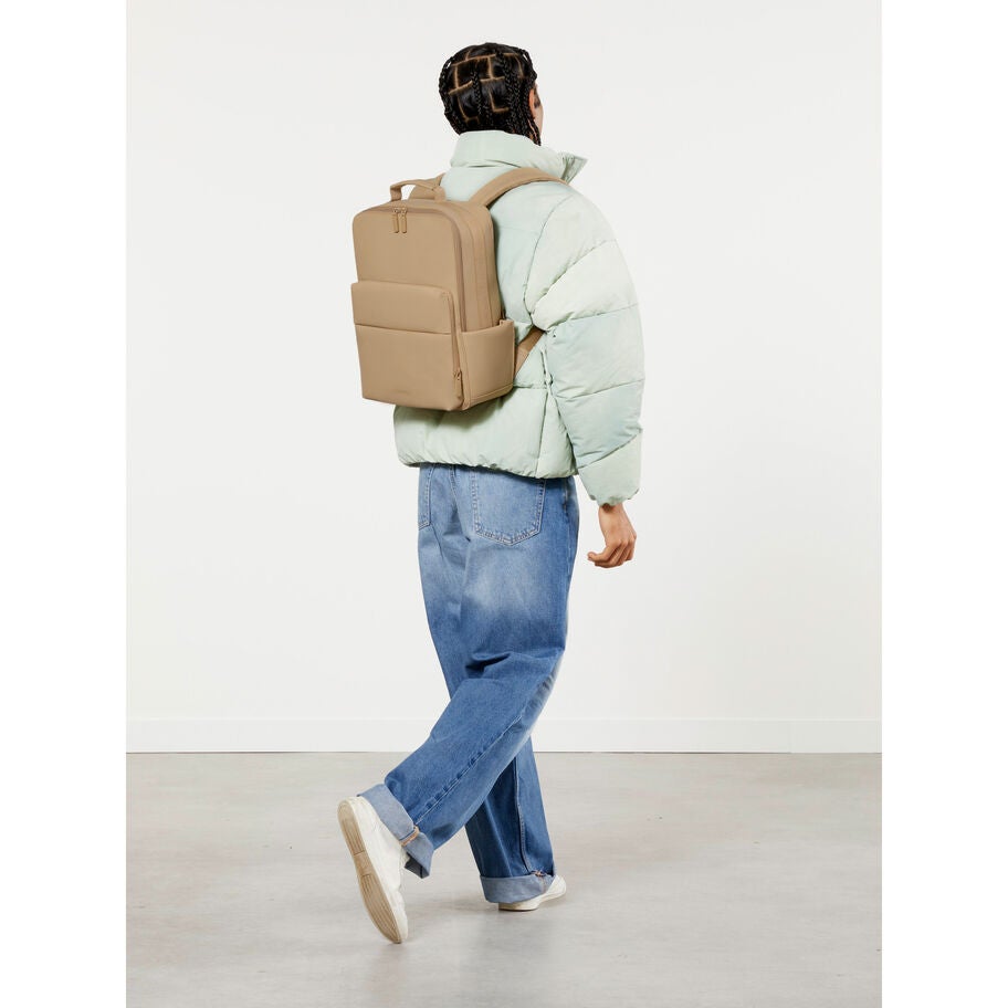 Lost In Berlin Lifetrotter Backpack in the color Sandstone. image number 1