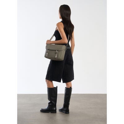 Lost In Berlin Exile Messenger Bag in the color Ash Stone.
