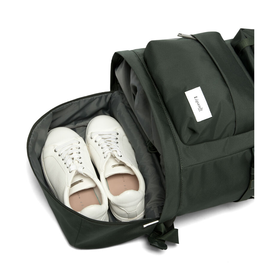 Lipault 4TMRW Weekend Backpack, Fair Green, Stylized Bottom Shoe Compartment image number 2