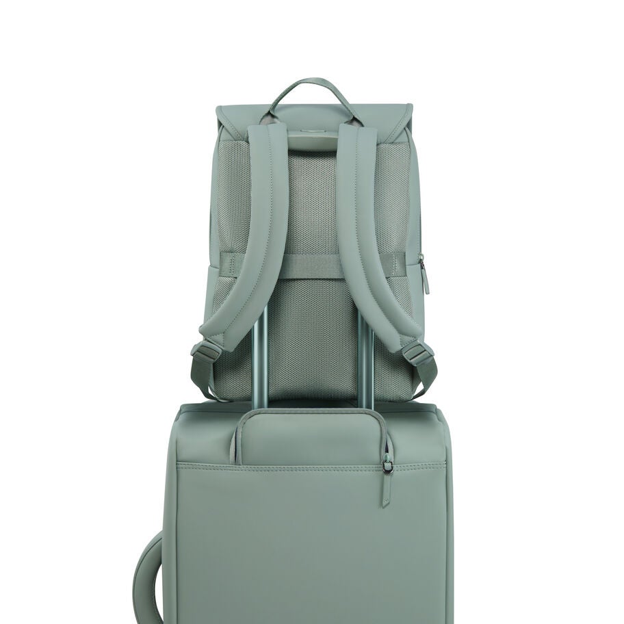 Lost In Berlin Square Backpack in the color LAST CALL | Yoga Green. image number 6