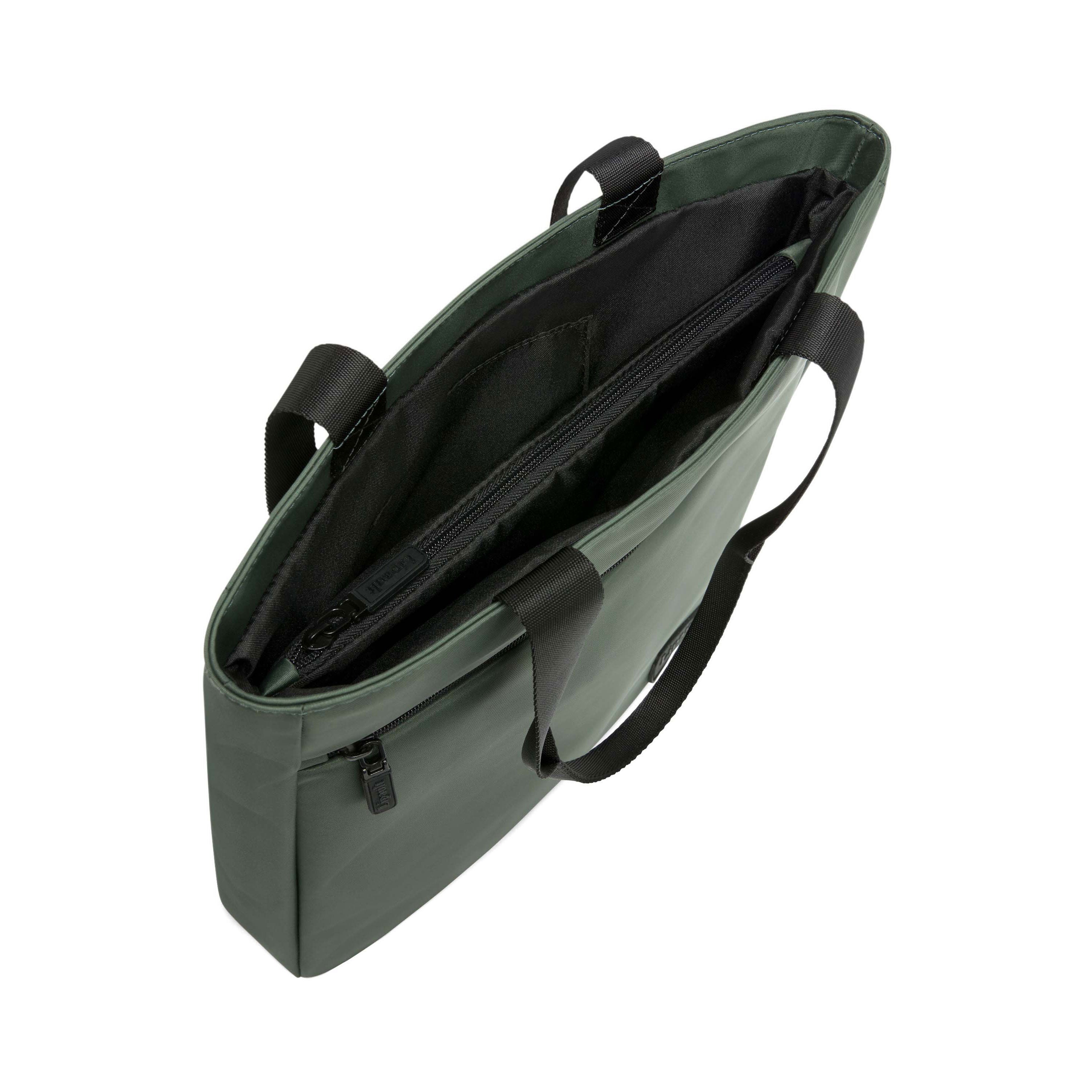 Lipault City Plume Shopper Bag, Khaki Green, Interior Image image number 1