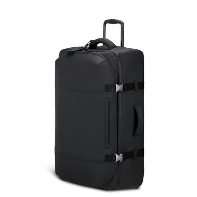 Lost In Berlin Large Exile Wheeled Duffel in the color Black.