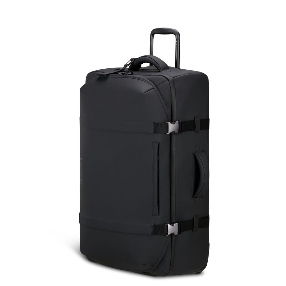Lost In Berlin Large Exile Wheeled Duffel in the color Black. image number 0