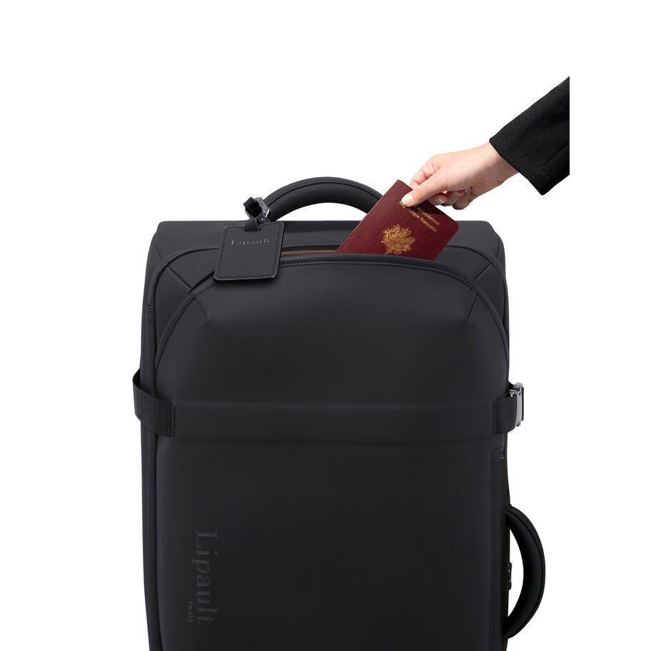 Lost In Berlin Large Exile Wheeled Duffel in the color Black. image number 4