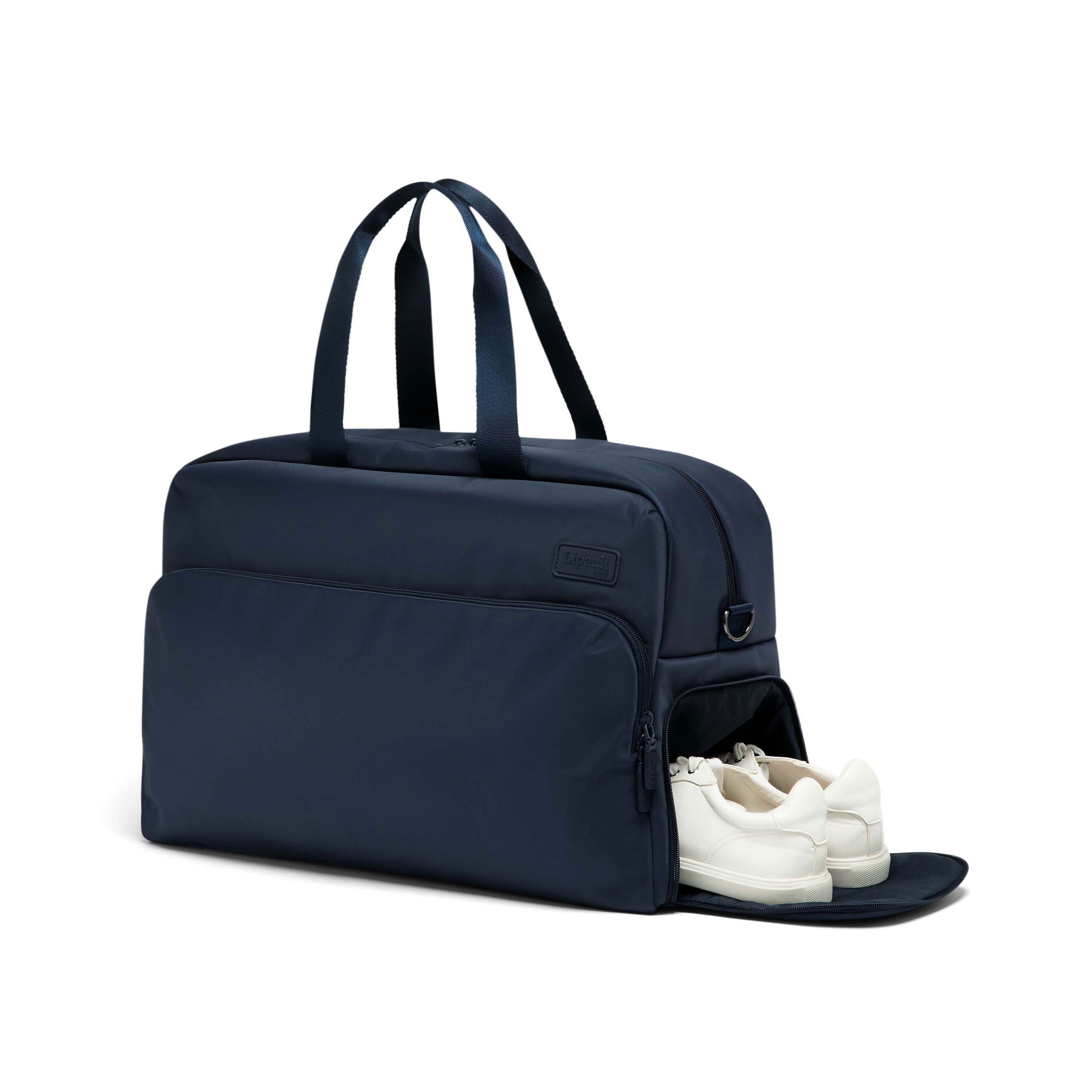 Lipault City Plume Weekender, Navy, Stylized Side Shoe Compartment image number 4